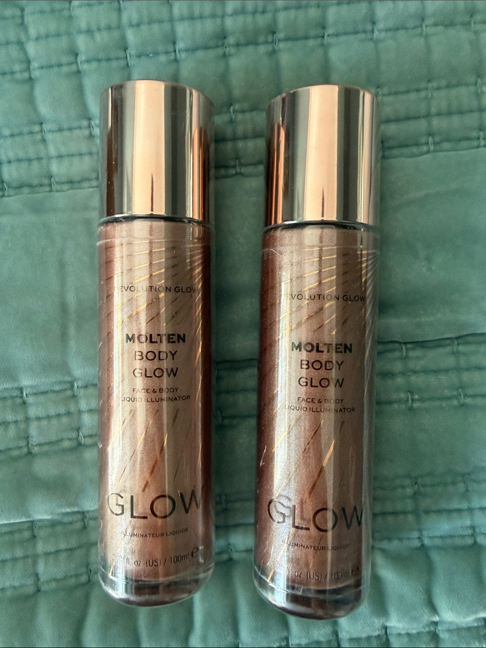 Makeup Revolution Molten Body Glow ROSE GOLD Face Body Liquid Illuminator🍍🥥~ 2